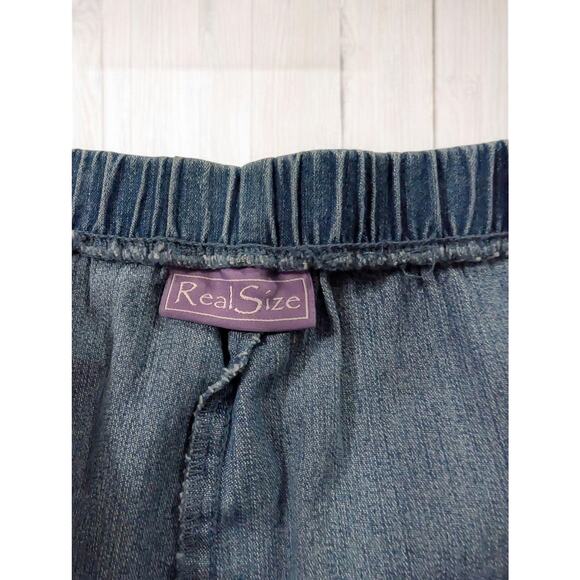 Real Size Jeans Womens Plus Size 2XP XXLP 2X Petite Pull On Elastic Waist Pants - Picture 7 of 8